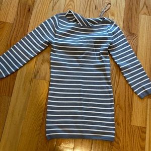 Size Xs Maternity tunic - grey and cream stripe